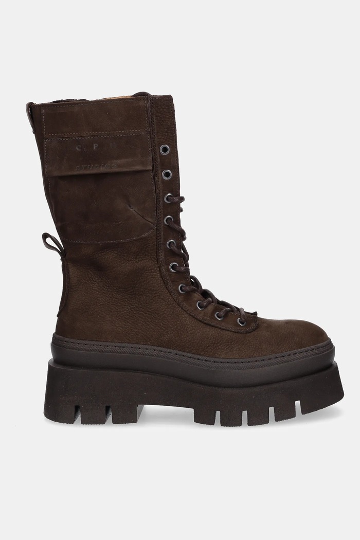 Παπούτσια Μποτάκια από δέρμα nubuck Copenhagen CPH691.choco καφέ