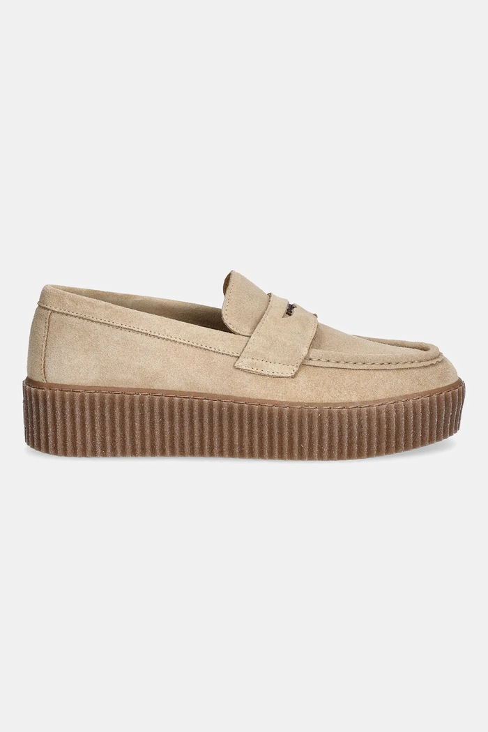 Weekend Max Mara mokasyny zamszowe Kapokloafer 2525526054600.IVORY beżowy AW25