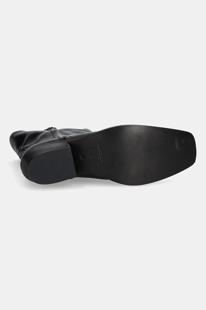 Weekend Max Mara botki skórzane Ranch 2525796034600.BLACK czarny