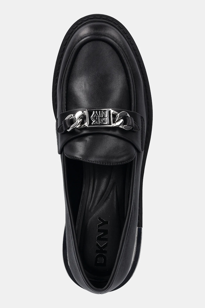Mokasyny skórzane Radisson DKNY K2510414.BLK czarny