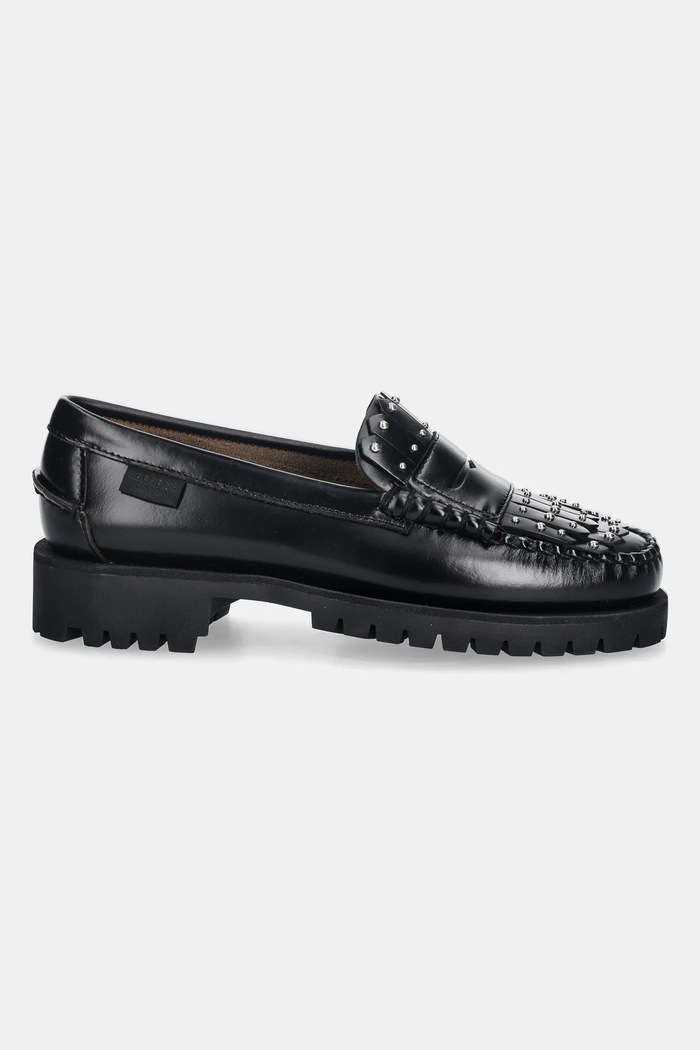 Weekend Max Mara bőr mokaszin Weekendanlug 2525526015600.BLACK fekete AW25