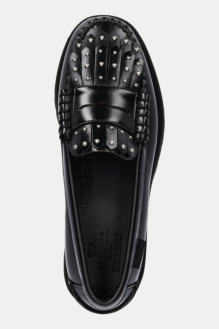Weekend Max Mara bőr mokaszin Weekendanlug fekete 2525526015600.BLACK