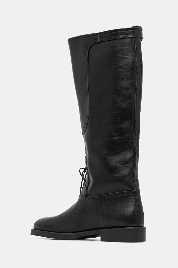 Παπούτσια Δερμάτινες μπότες Weekend Max Mara Visby 2525796015600.BLACK μαύρο