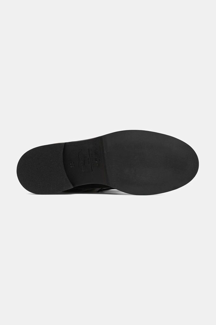 Δερμάτινες μπότες Weekend Max Mara Visby 2525796015600.BLACK μαύρο