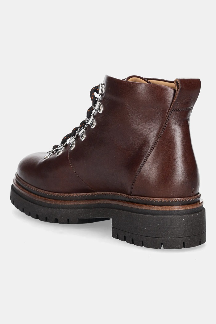 Încălțăminte Weekend Max Mara bocanci de piele Alain 2525796115600.TOBACCO maro