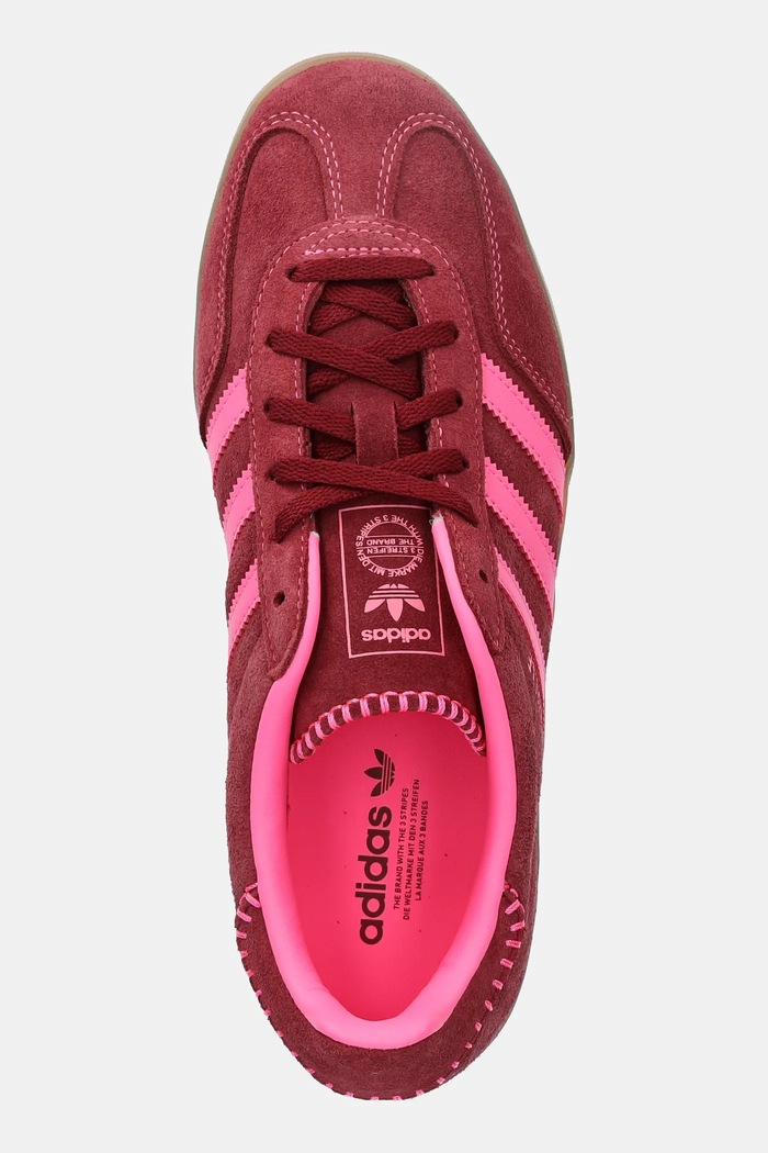 Semišové tenisky adidas Originals Gazelle Indoor W burgundské JS1403