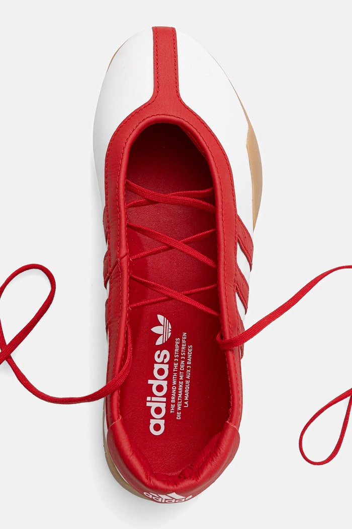Кожаные балетки adidas Originals Taekwondo Mei Ballet W красный JQ0960