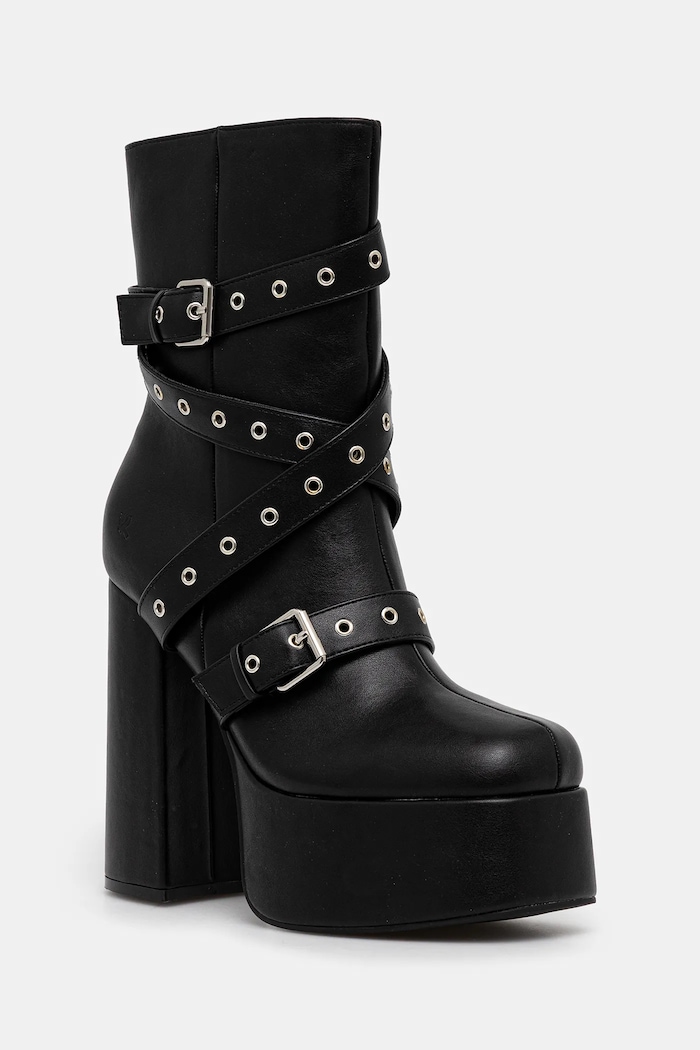 Koi Footwear botki Altmeri słupek czarny DBP94