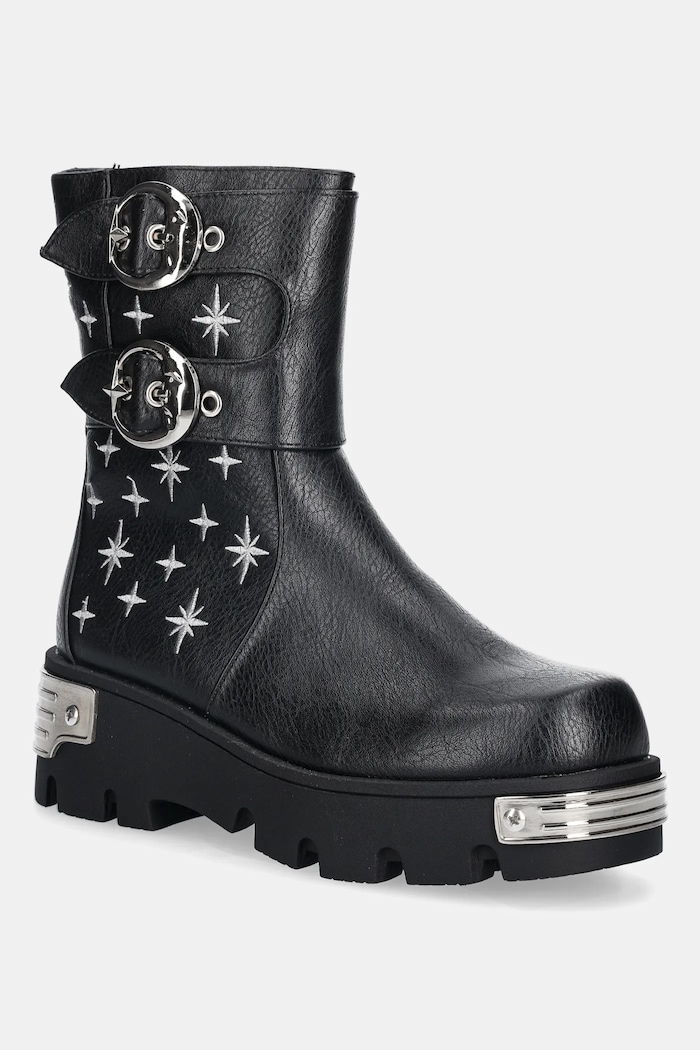 Členkové topánky Koi Footwear Eclipsed Rituals jemné zateplenie čierna KK24