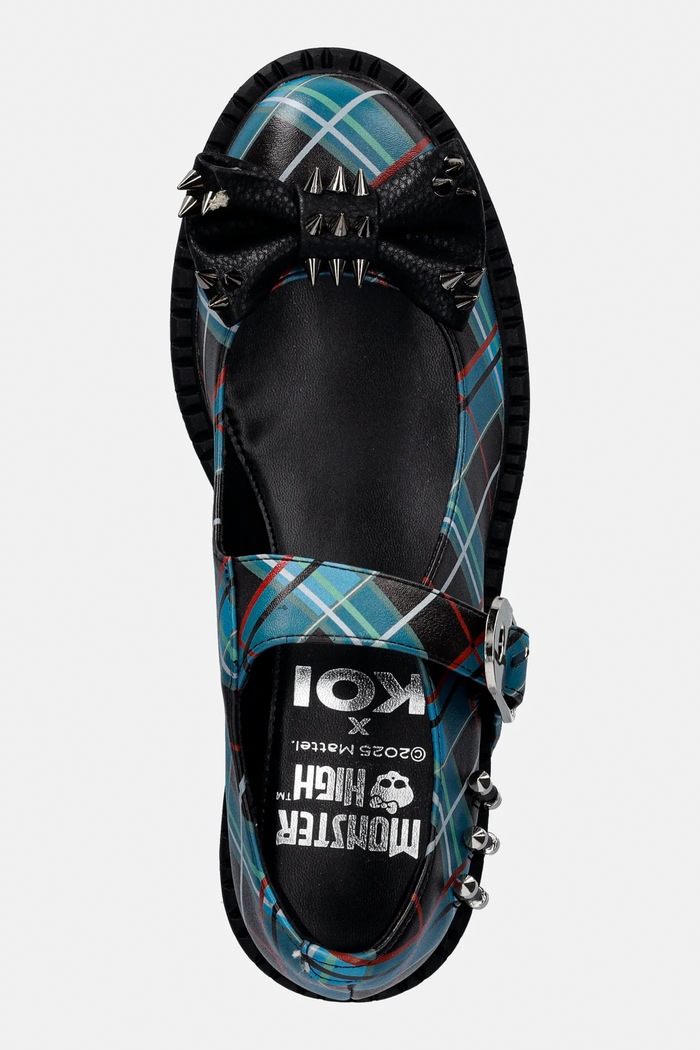 Balerinke Koi Footwear x Monster High Simulacrums Plaid turkizna SWA.57