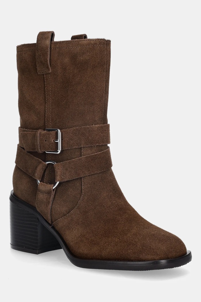 Aldo cizme din piele întoarsă MAGNOLYA 5-8 cm maro 14147001.MAGNOLYA