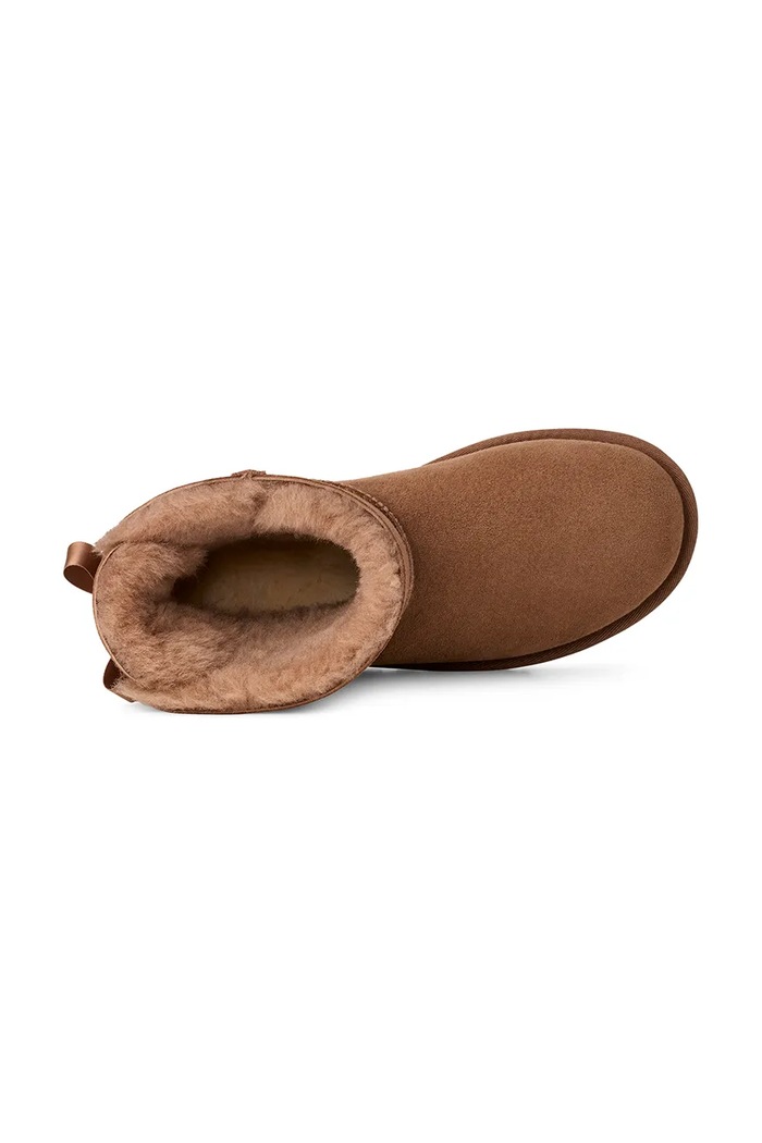 Замшевые сапоги UGG Mini Bailey Bow II 1016501.RYK коричневый