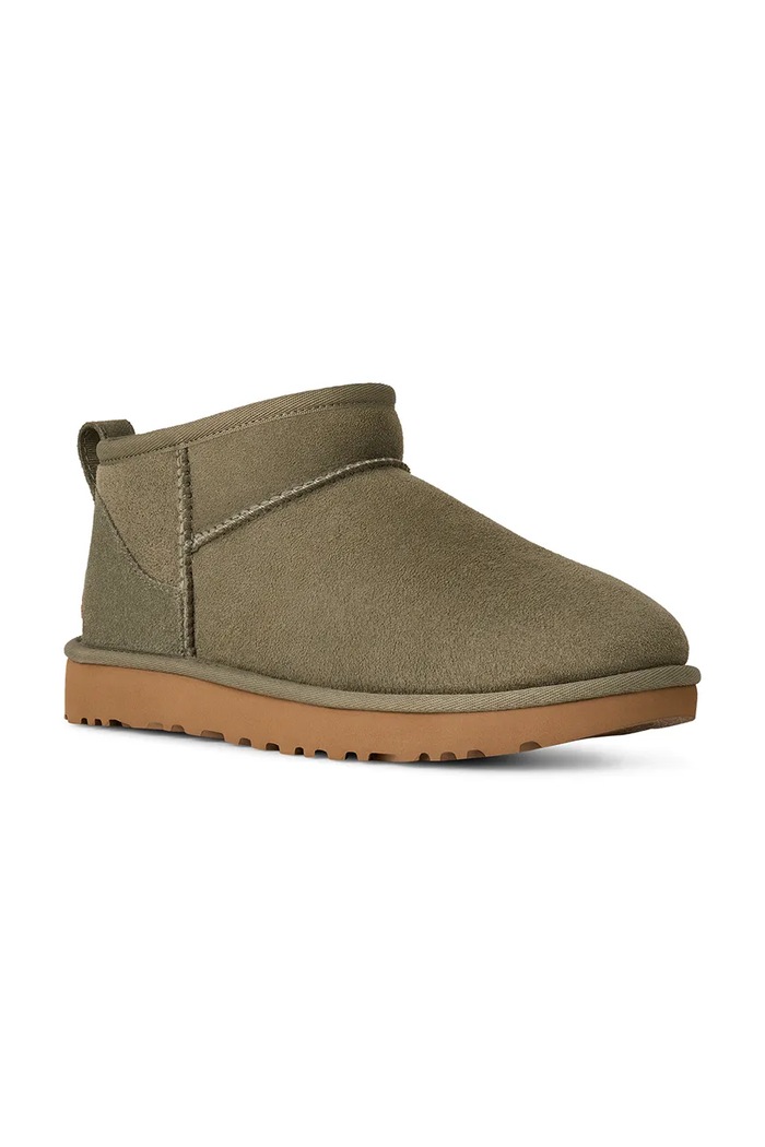UGG śniegowce zamszowe Classic Ultra Mini 1116109.MMP zielony AW25