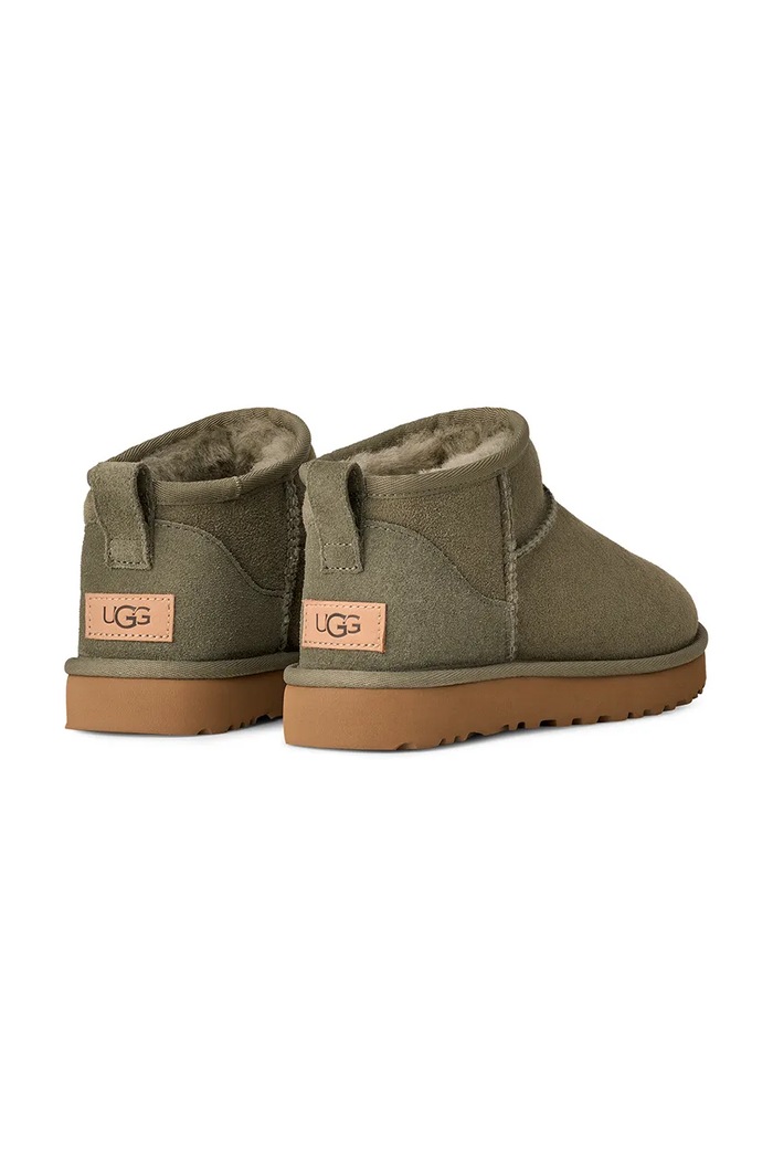 Obuwie UGG śniegowce zamszowe Classic Ultra Mini 1116109.MMP zielony