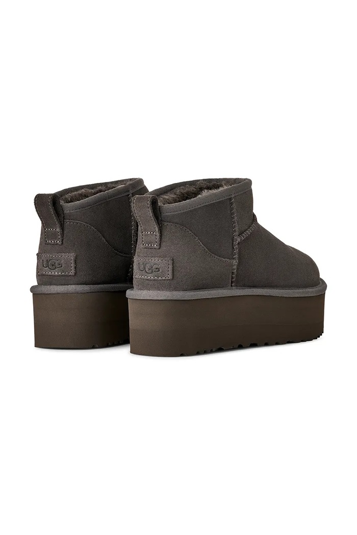 Cipők UGG velúr hócipő Classic Ultra Mini Platform 1135092.CHRC szürke