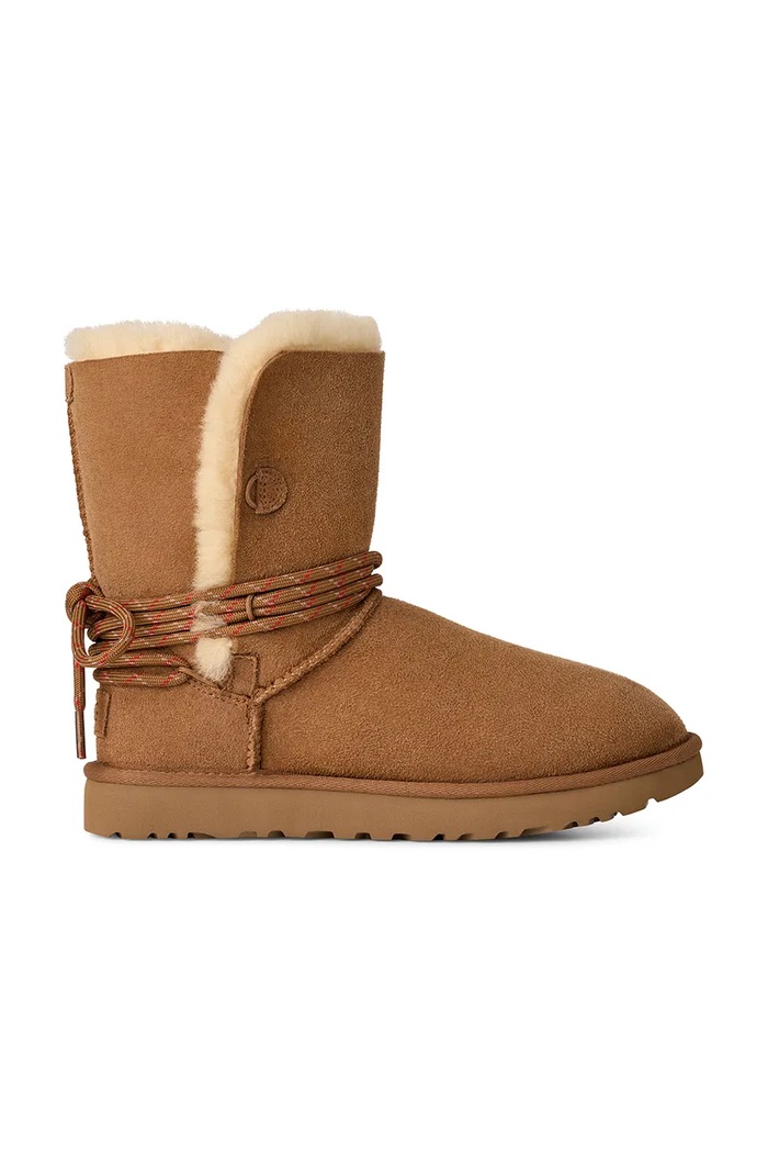 Semišové snehule UGG Bailey Tie zateplené hnedá 1171530.CHE