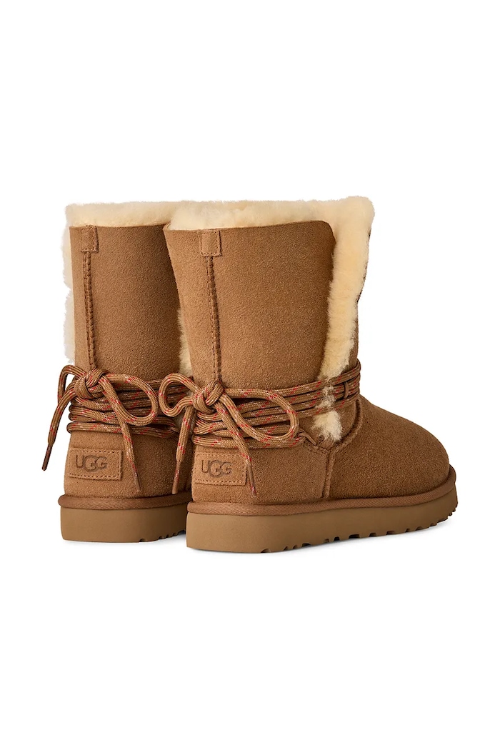 Obuv Semišové snehule UGG Bailey Tie 1171530.CHE hnedá