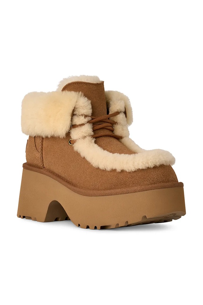 Σουέτ μπότες UGG Esmee Lace Up 1171532.CHE καφέ AW25