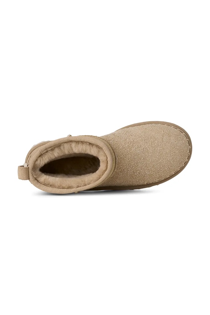 Semišové sněhule UGG Classic Ultra Mini Biarritz 1171538.MDSD béžová