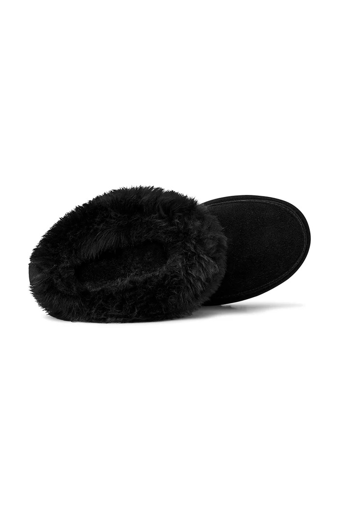 Semišové snehule UGG Classic Ultra Mini Chalet 1173832.BLK čierna