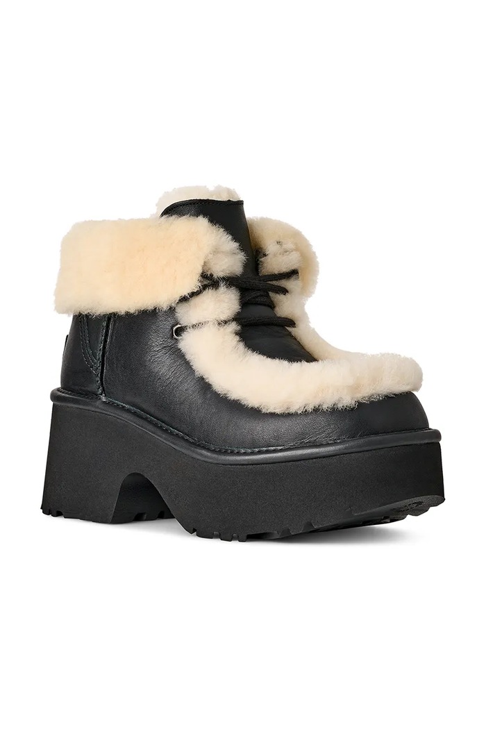 UGG leather ankle boots Esmee Leather Lace Up 1176110.BLK black AW25