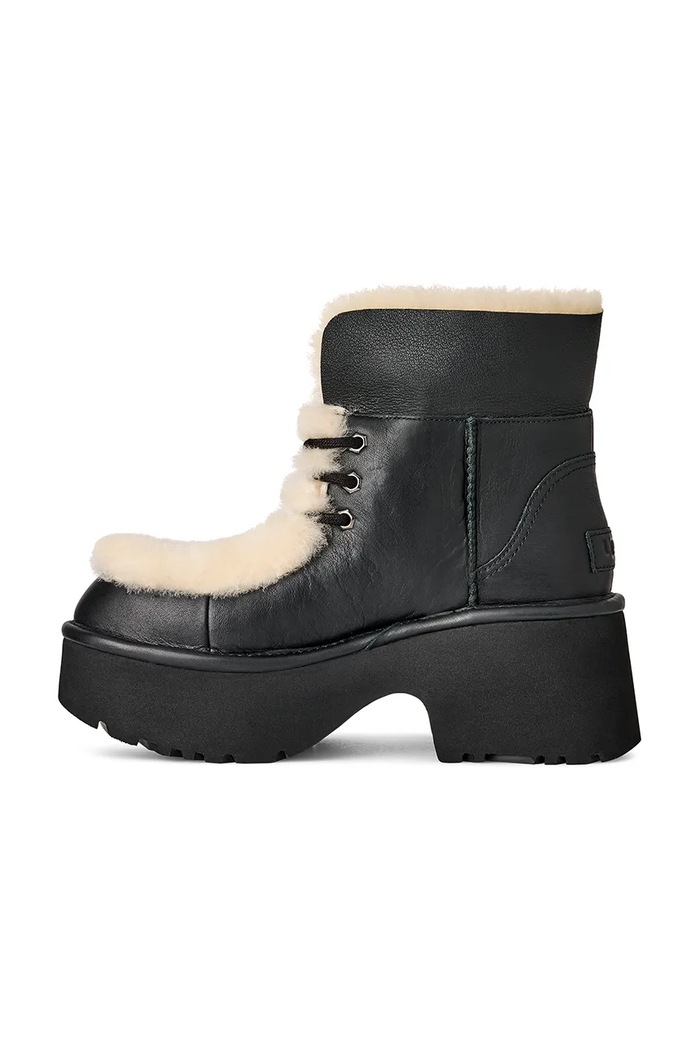 UGG leather ankle boots Esmee Leather Lace Up black 1176110.BLK