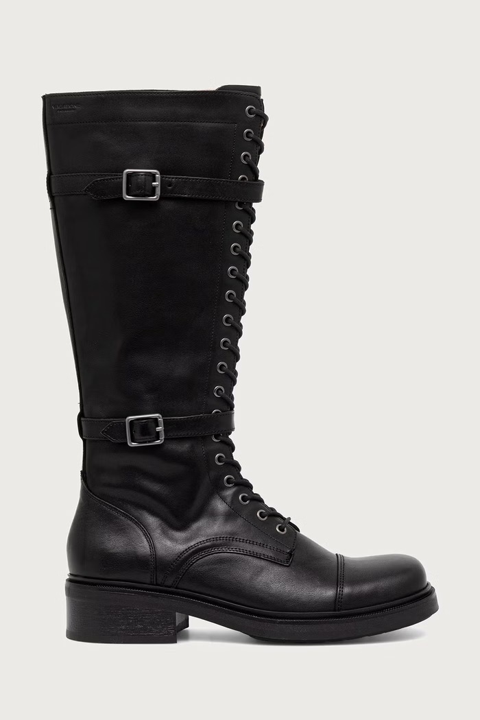 Vagabond Shoemakers Ботуши под коляното дамски от кожа KARLIE 6015.201.20 черен AW26