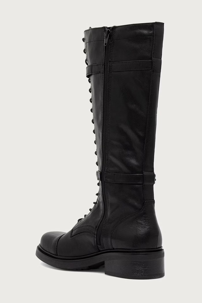 Обувки Vagabond Shoemakers Ботуши под коляното дамски от кожа KARLIE 6015.201.20 черен