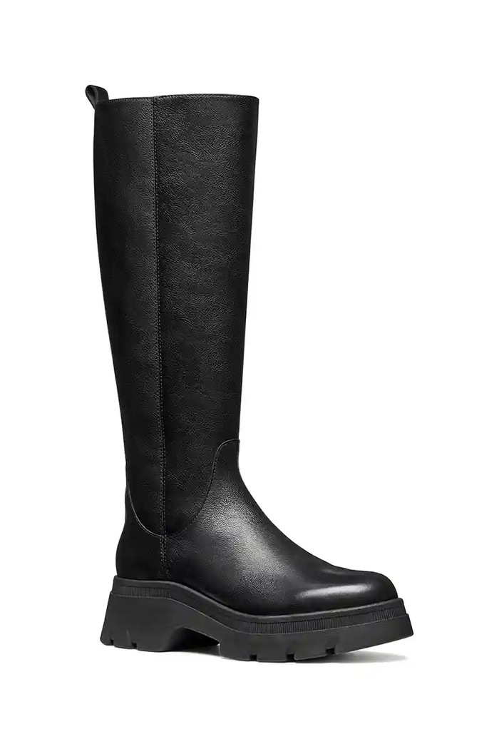 Kožené kovbojské topánky Geox D PLUETTE D565ME.05446.C9999 čierna AW25