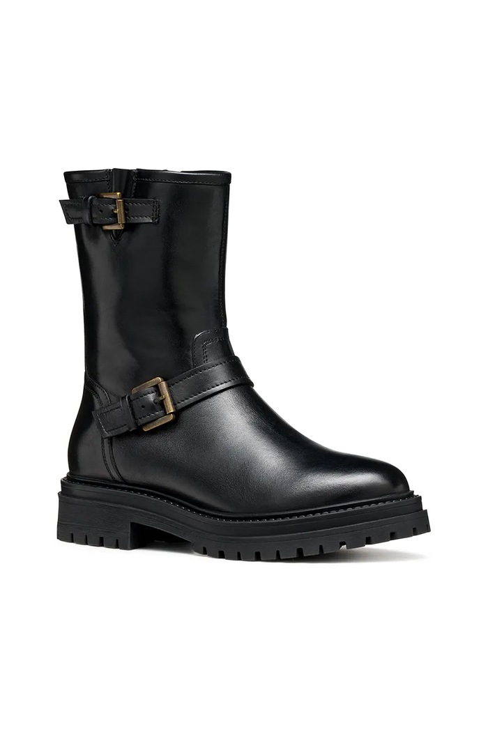 Geox bőr csizma D IRIDEA D56HRD.00043.C9999 fekete AW25