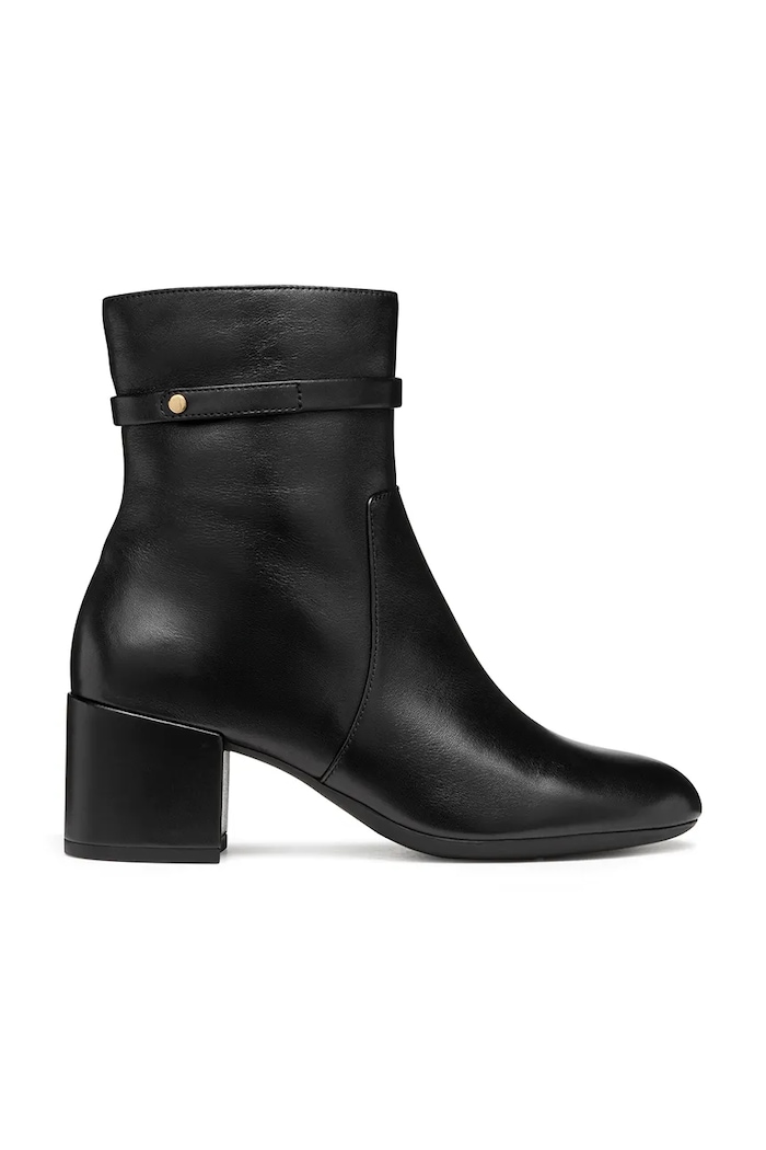 Geox bőr csizma D ELEANA magas fekete D56TWC.00085.C9999