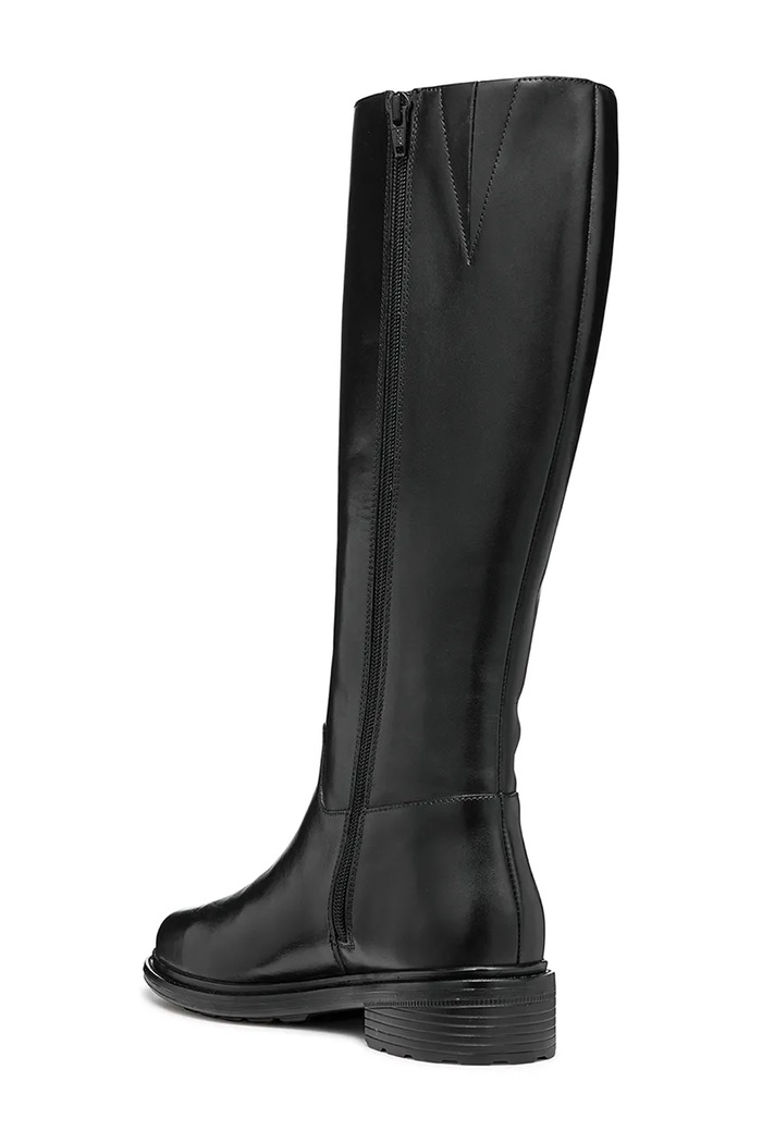 Geox bőr csizma D WALK PLEASURE fekete D46TGD.00043.C9999