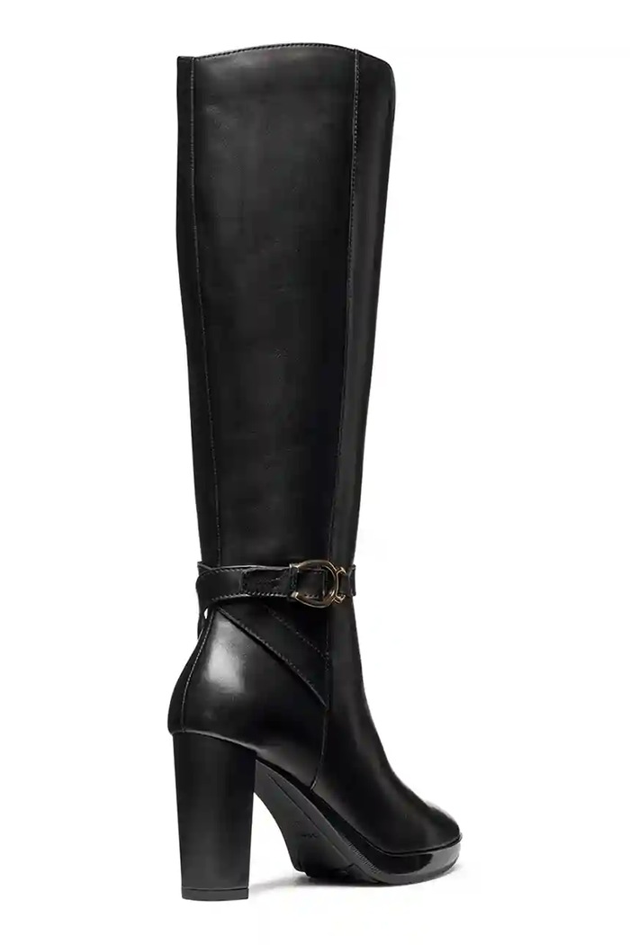 Obuv Kožené čižmy Geox D WALK PLEASURE 85 D56TFB.00043.C9999 čierna