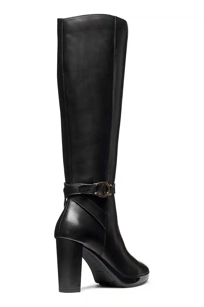 Obuv Kožené čižmy Geox D WALK PLEASURE 85 D56TFB.00043.C9999 čierna
