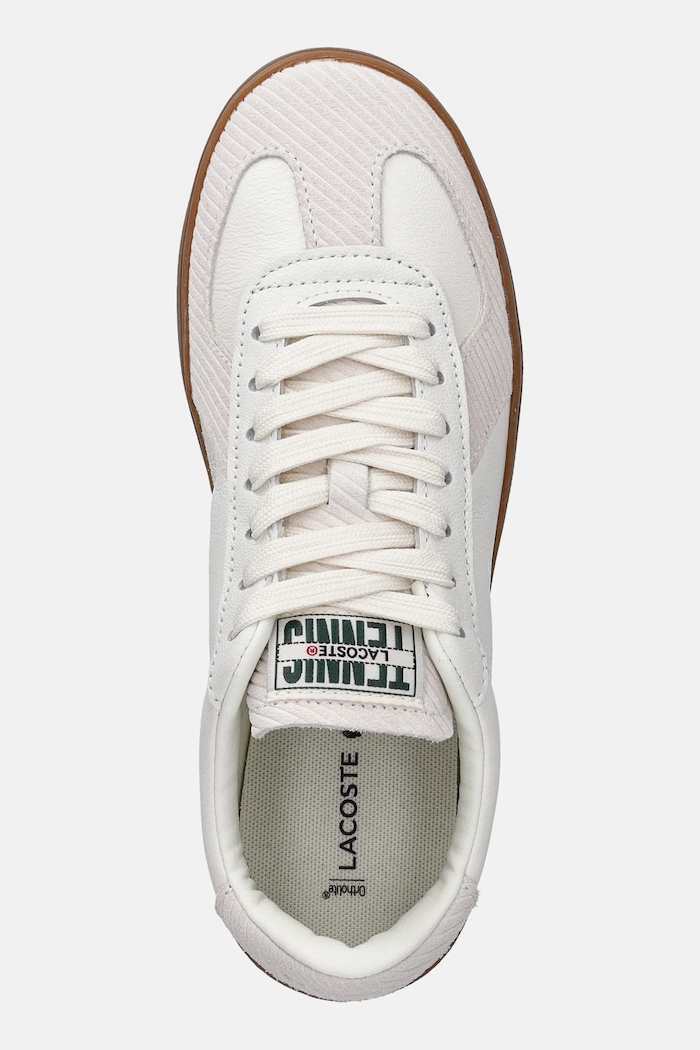 Lacoste sneakersy skórzane Baseshot Pro Sneakers beżowy 50SFA0032
