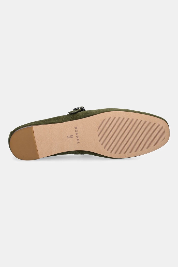Balerinke iz semiša Nokwol Lova Lova.Green.Suede zelena