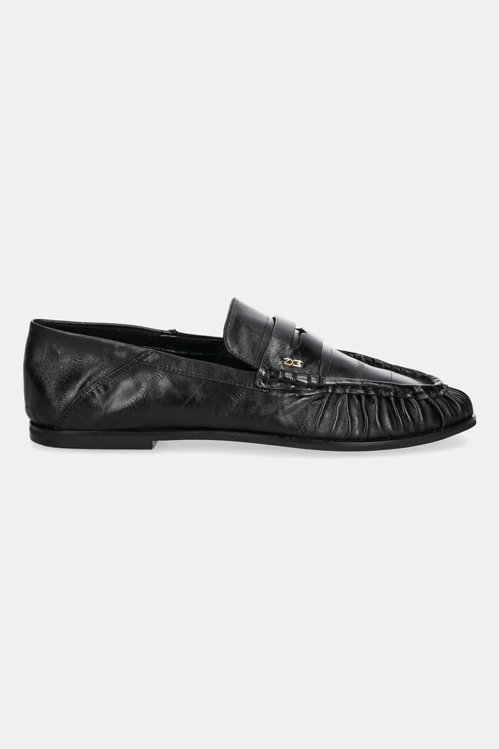 Nokwol mokasyny skórzane Mica Mica.Black.Eel czarny AW25