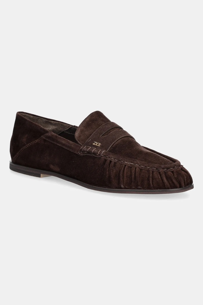 Semišové mokasíny Nokwol Mica semišová koža hnedá Mica.Chocolate.Suede