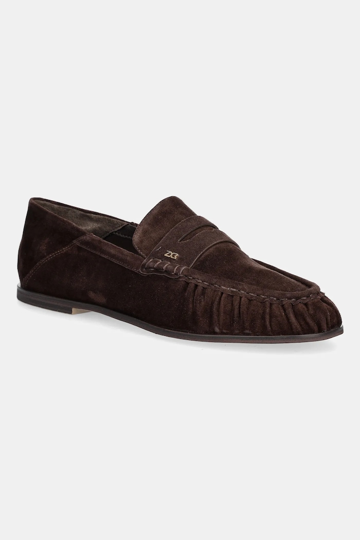 Semišové mokasíny Nokwol Mica semišová koža hnedá Mica.Chocolate.Suede