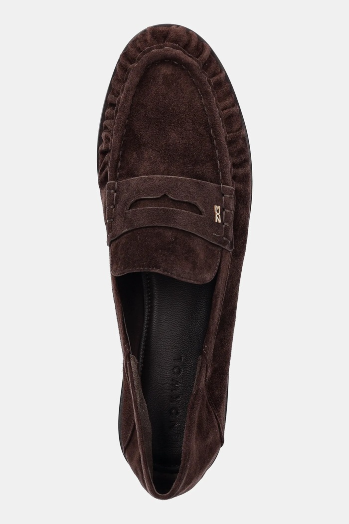 Semišové mokasíny Nokwol Mica hnedá Mica.Chocolate.Suede
