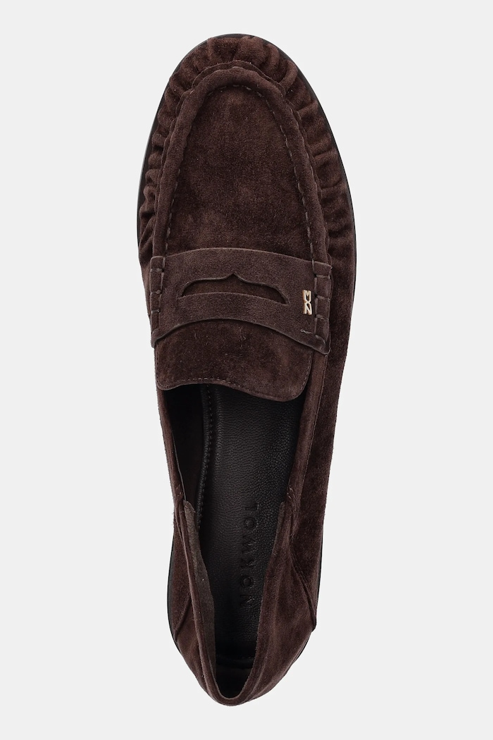 Semišové mokasíny Nokwol Mica hnedá Mica.Chocolate.Suede