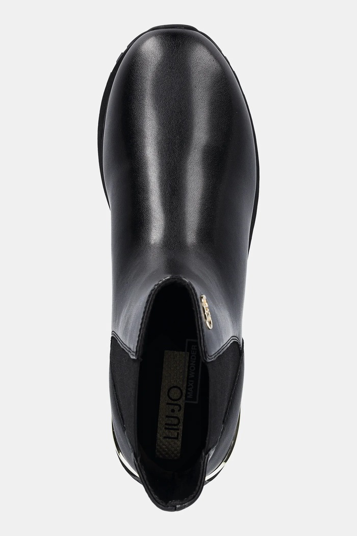 Liu Jo ghete chelsea de piele LIU JO MAXI WONDER 95 negru BF5001PX24122222