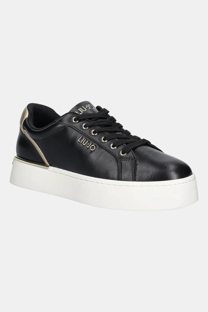 Liu Jo sneakersy skórzane PRETTY 06 imitacja skóry licowej czarny BF5041PX026S1189