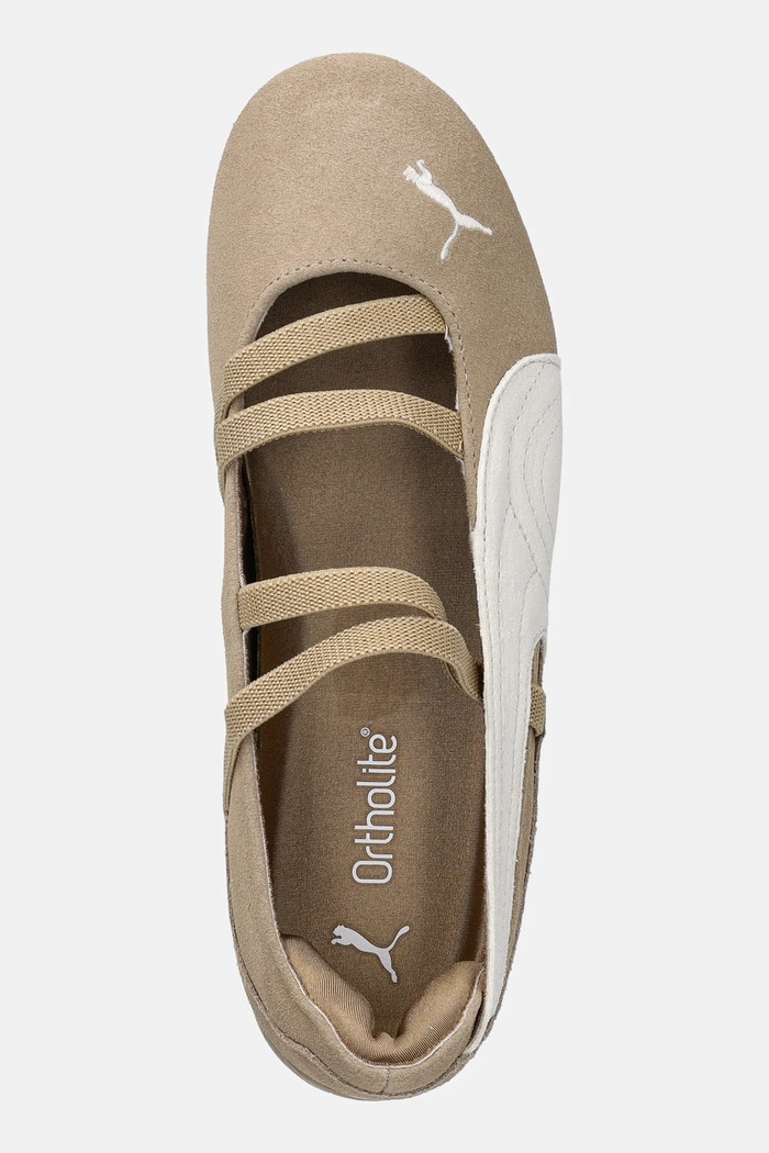 Puma suede ballet flats Speedcat Ballet brown 406758