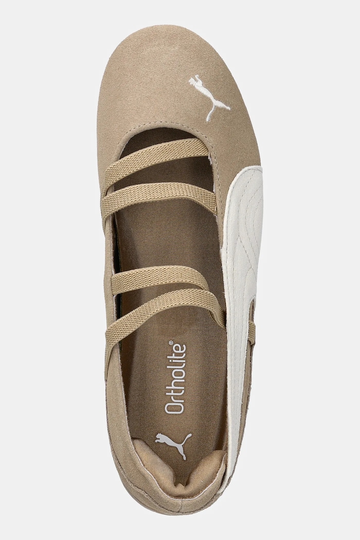Puma suede ballet flats Speedcat Ballet brown 406758