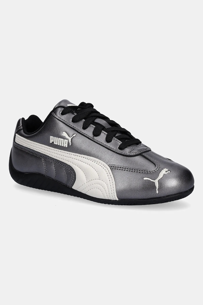 Шкіряні кросівки Puma Speedcat низька срібний 403689
