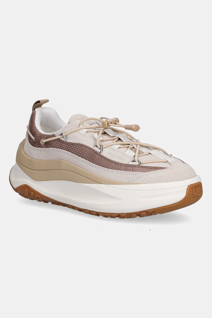 Sneakers Moon Boot MB MOON247 XLACE δέρμα σαμουά μπεζ 80D2490090.AH05