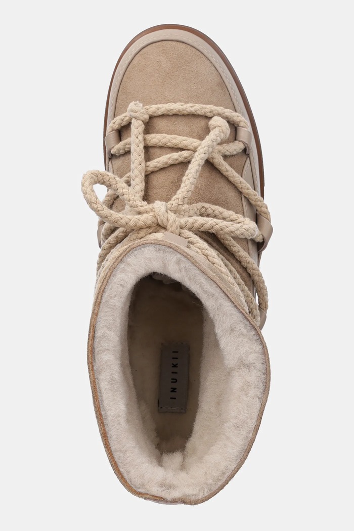Inuikii stivali da neve in pelle Classic Wedge beige 1001.004.0042.250