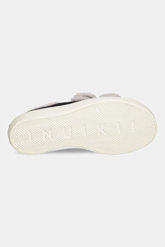 Tenisice od brušene kože Inuikii Shearling Low Velcro 1001.001.0231.000 crna