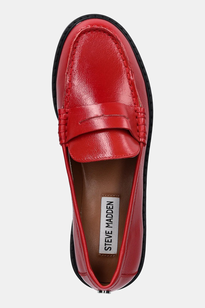 Steve Madden mocasini de piele Adison rosu 11004736.CL5